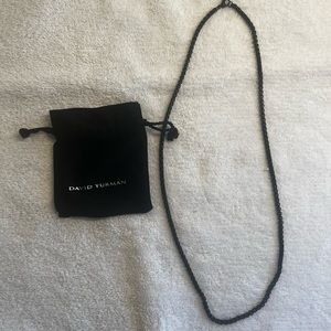 David Yurman 3.6 mm black stainless steel necklace 26 inch